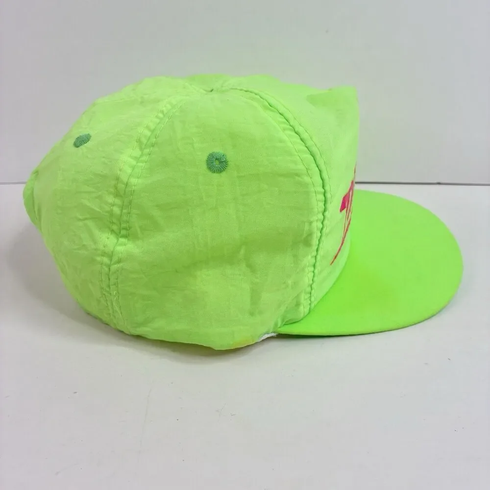 Vintage Original 90s neon green nylon Days of Thunder Movie Promo Hat *READ*